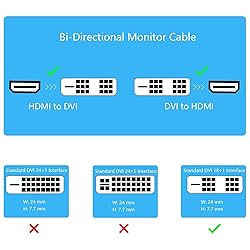 Rulykar HDMI to DVI Cable
