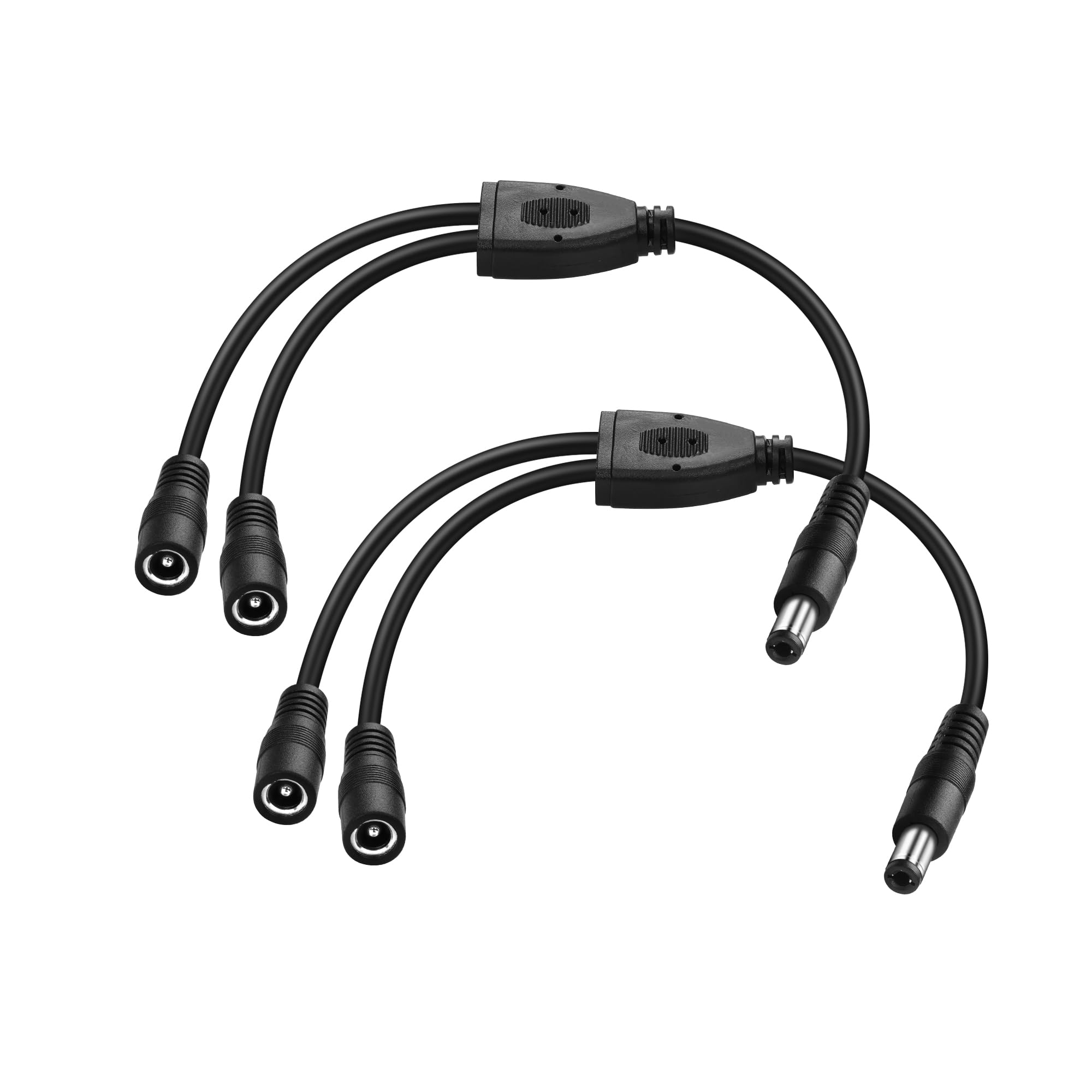 Photo 1 of PNGKNYOCN DC 5.5x2.5mm 1 Male to 2 Female Power Supply Splitter Cord 30CM, Y Splitter Adapter Cord ?for CCTV Cameras DVR, LED Light Strip (2-Pack)