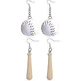 Baseball Earrings for Women Baseball Mom Accessories Essentials Game Day Fan Gifts Lightweight Sports Stud Earrings Jewelry Game Day Shirts Women