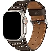 Wristitani Leather Bands Compatible with Apple Watch Strap 49mm 46mm 45mm 44mm 42mm 41mm 40mm for Men, Top Genuine Leather Replacement Straps for iWatch Ultra3/2/1 SE3/2/1 Series 11 10 9 8 7 6 5 4 3