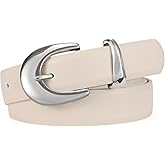XZQTIVE Women PU Leather Belt for Jeans Pants Ladies Fashion Skinny belt with Gold Silver Buckle