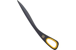 ALLEX Letter Opener Black Yellow 6.7" Sword Envelope Opener Knife, Japanese Stainless Steel Blade [Non-Stick Fluorine Coating], Mail Opener Paper Knife Tool All Metal, Made in Japan