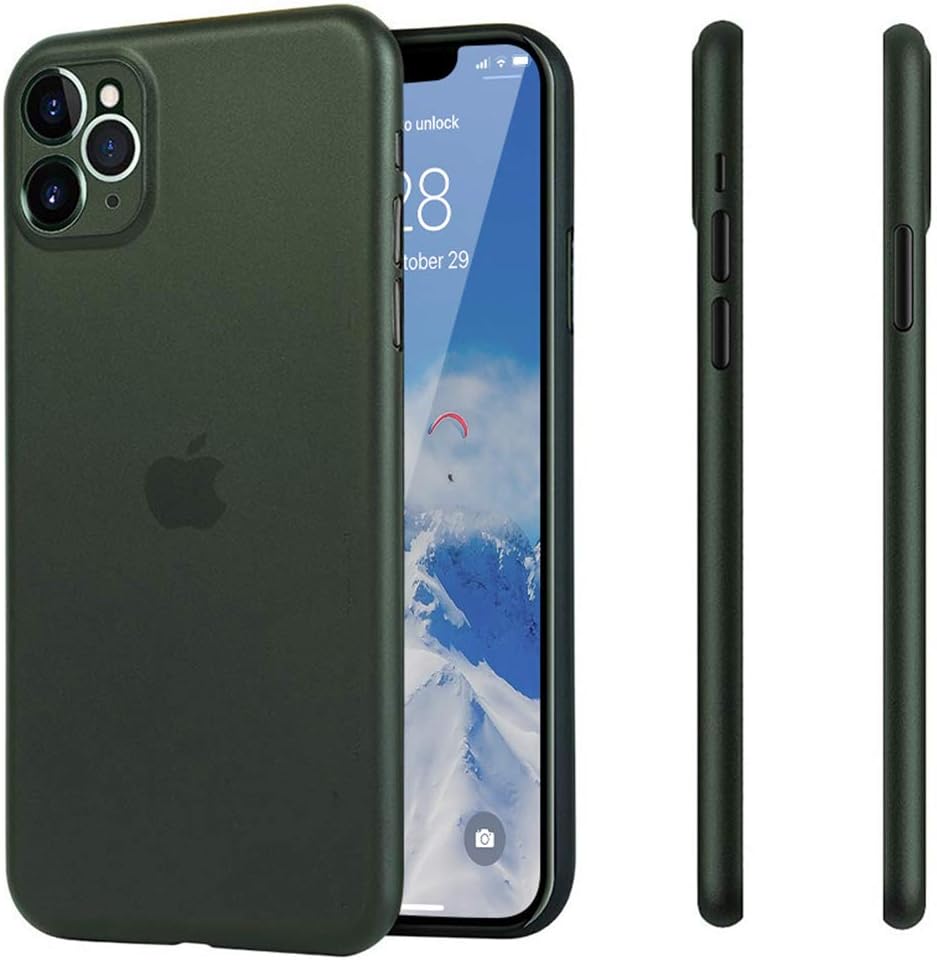 SHIWELY Thinnest iPhone 11 Pro Max Case, Ultra-Slim [0.35mm] Minimalist PP Protection Phone Case, Anti-Scratch & Anti-Fingerprint Matte Finish Cover for iPhone 11 Pro Max (Green)