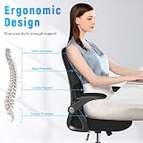 naspaluro Ergonomic Office Chair with 90° Flip-up Armrests, Lumbar Support view 4