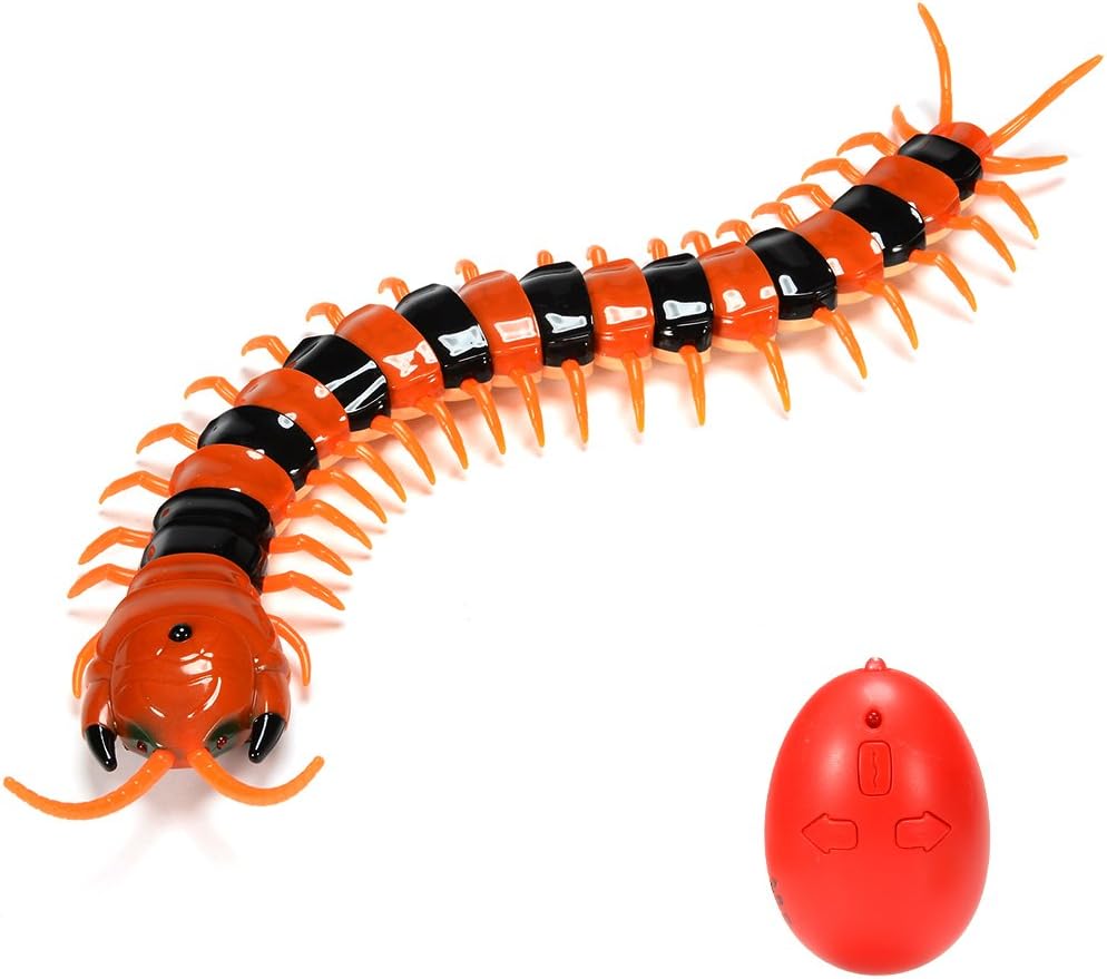 DAYANCube Emorefun Joe Creative Funny Infrared Remote Control USB RC Centipede Scolopendra Creepy Crawly Toy Stress Relief Vent Tricky Toys Gag Gift