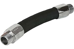 Fill-Rite WH07509 Aluminum 3/4" Whip Hose, 50 lb. per Square Maximum Pressure, 9" ES Length, Black