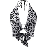 SOLY HUX Women's Y2k Gothic Contrast Lace Cami Crop Top Spaghetti Strap Slim Fit Tops