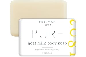 Beekman 1802 Goat Milk Soap Bar with Botanical Oils & Shea Butter - 9 oz - Gently Moisturizes, Exfoliates, and Nourishes for Soft, Healthy Skin - Cruelty-Free