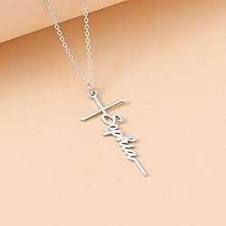 Lcherry Sophia Name Cross Necklace Personalized
