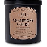 Manly Indulgence Champions Court Candles for Men, 2 Wick, 16.5 oz, Premium Soy Blend Wax, 60H Burn, Candles for Home Scented - Made in The USA