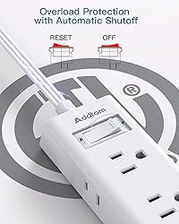 Cruise Essentials - Flat Plug Power Strip, Addtam 5
