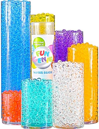 Water Beads, Safe and Non-Toxic, Separate Rainbow Colors- Orbeez Refill, Sensory Play, Home Decor - by Fun Genie