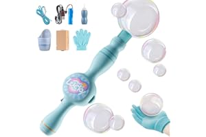 Elastic Bubble Fog Wand, Magic Smoke Bubble Machine with Colorful Elastic Bubbles & Smoke Effect, Portable Interactive Mist B