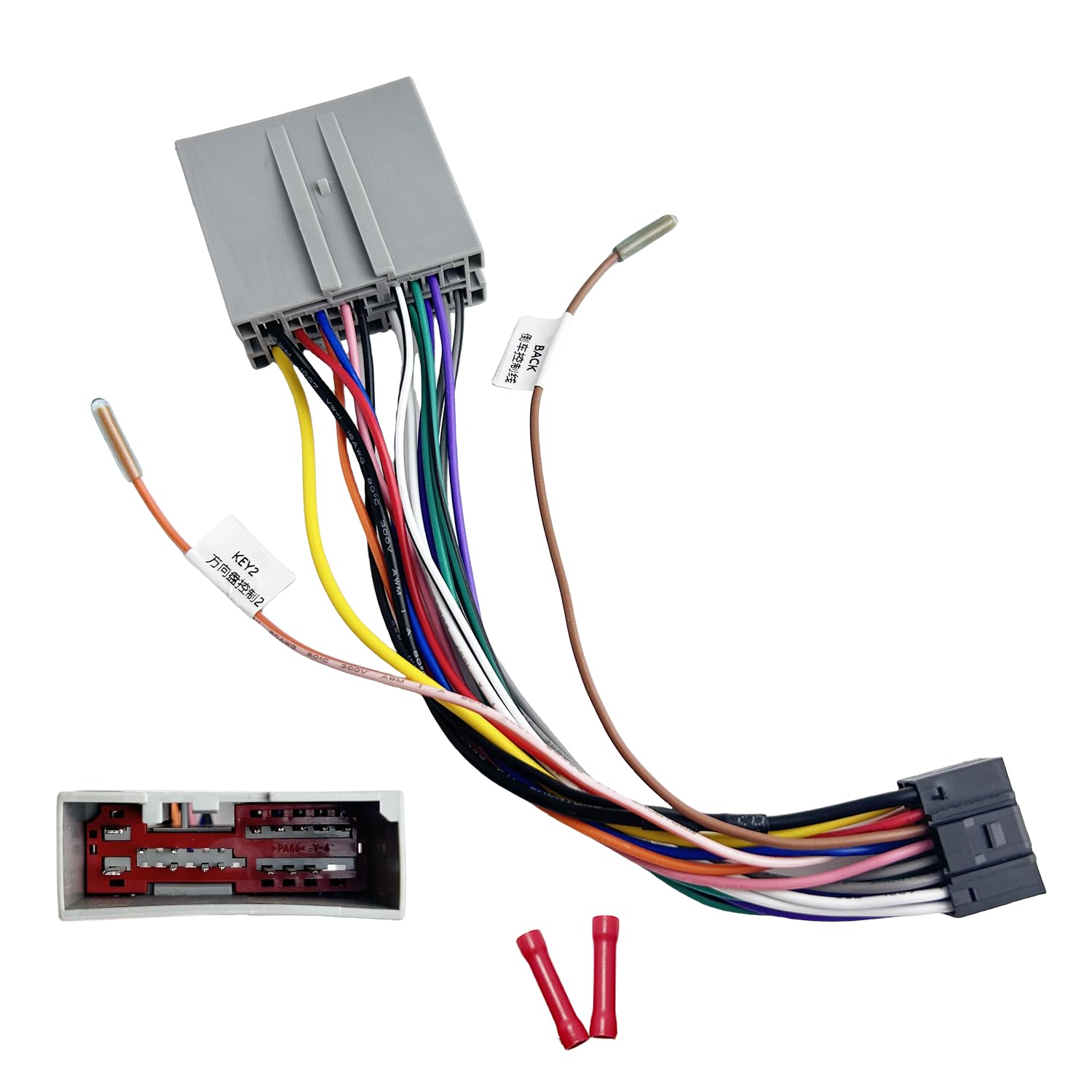 Photo 1 of 16Pin ISO Aftermarket Radio Harness Adapter for Ford 2003-2013 Lincoln 2003-2011 Mercury 2003-2010, 16Pin Android Car Stereo Wiring Harness with SWC Reverse Cable Car Radio Stereo Wiring Harness Cable