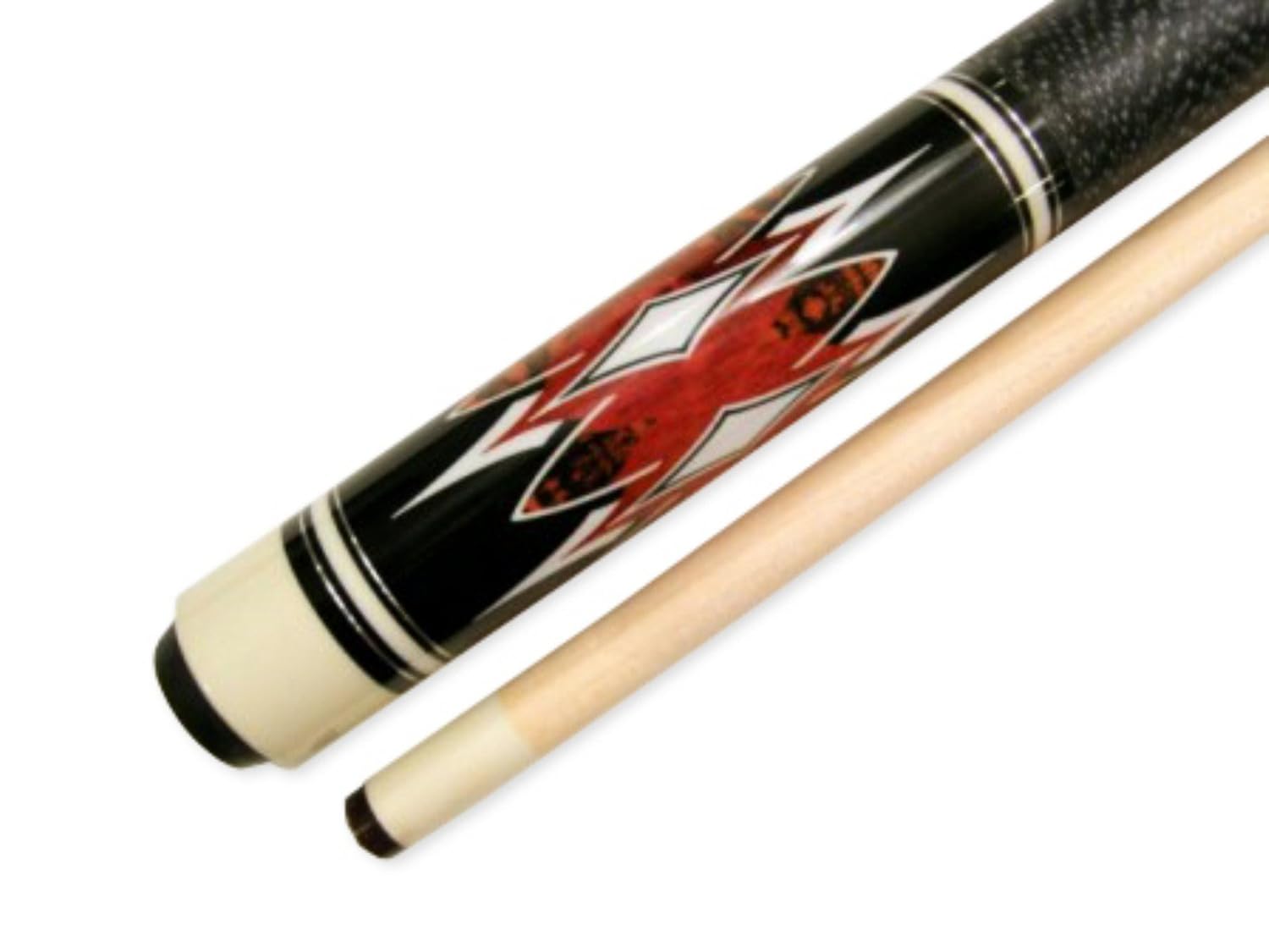 Iszy Billiards 58Inch 2 Piece Hardwood Maple Pool Cue Billiard Stick 21Ounce BrownWhite