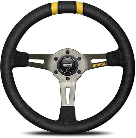 Amazon Momo モモ ステアリング ドリフト 33パイ Bk スエード D ステアリング ハンドル 車 バイク
