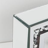Widdop Hestia Crystal Border Mantel Clock 15cm Silver Luxe view 2