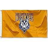College Flags & Banners Co. Southern Maine Huskies Wordmark Logo Large Grommet Banner Flag