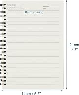 ZCZN A5 Lined Notebook 6 Pack Spiral 120 Pages 80gsm FSC Paper view 2