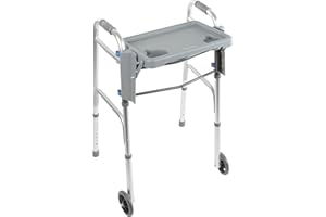 BIOS Living Foldable Walker Tray – Lightweight Tray with Cup Holders, Raised Edges, Fits Most Standard Walkers