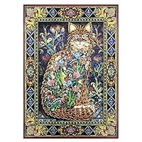 5D Diamond Painting Kits for Adults, DIY Diamond Art Kit Crystal Rhinestone Special Shape Diamond Painting Home Wall Art Decor Cat 30X40cm
