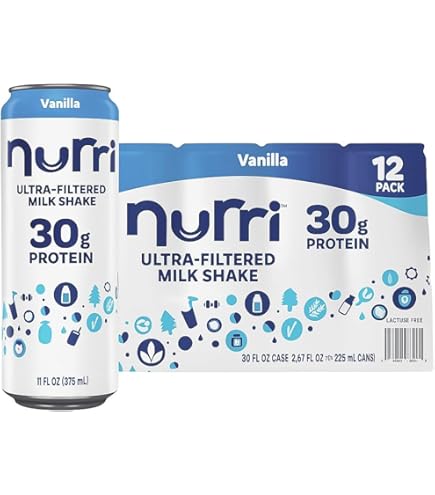 Amazon.com : Nurri Vanilla 12-Pack Ulta Filtered Milk Shake, 30g