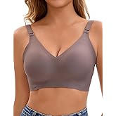 Womens Deep V Bras Wireless Comfortable Bra Supportive No Underwire Bras Tshirt Push Up Bralettes Plunge Seamless Bra