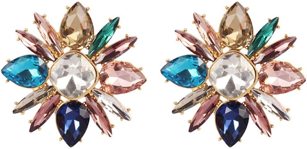 Rhinestones Earrings Stud Swarovski Crystal Earrings Big Ears Ring for Ladies Party Dating Wedding Jewelry