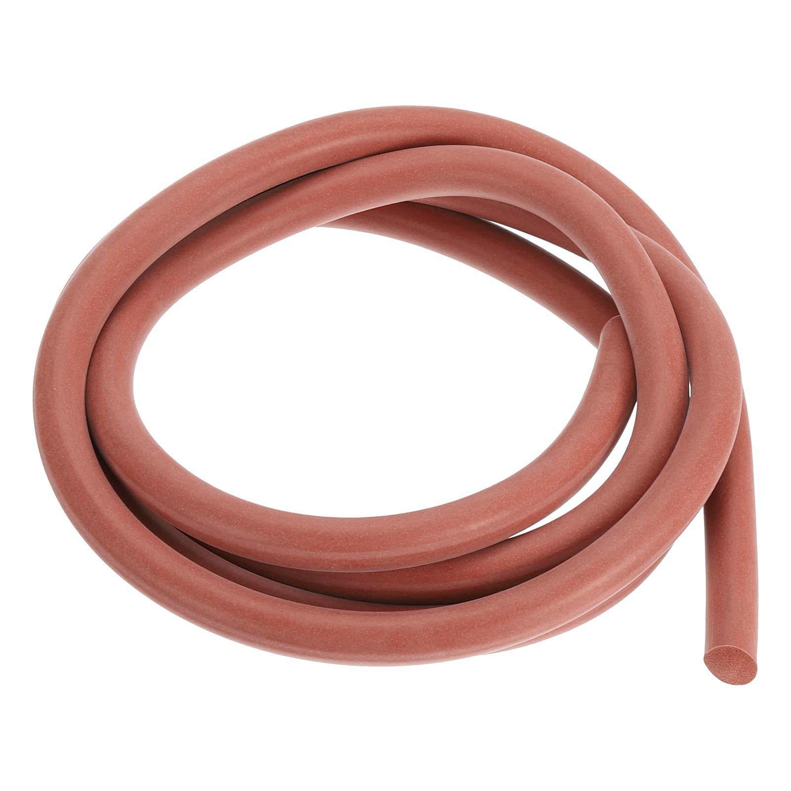 PATIKIL Silicone Foam Seal Strip, 2Meters(6.56Ft) 13mm(0.51") Dia Round High Density Solid Sponge Rubber Weather Stripping Cord for Sealing Gap Blocker Insulation, Red