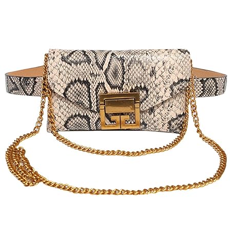 snakeskin waist bag
