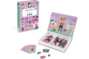 Janod MagnetiBook 55 pc Magnetic Girl's Costumes Game - Ages 3+ - J02718