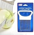 1 New Onion Holder Slicing Guide Stainless Steel Prongs Holds Slice Aid Cutting