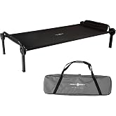 Disc-O-Bed Trundle Cot for XL or 2XL Bunk Systems, Zippered Bag, Black | 300 lb Capacity, 17 In Low Profile, Slides Beneath the Bunk, Powder Coated Steel, Not for Kid-O-Bunk Use