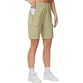 THE GYM PEOPLE Women's Lightweight Quick Dry Golf Hiking Cargo Shorts with Zipper Pockets