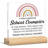 School Counselor Appreciation Gifts, Thank You Gifts for School Counselor Acrylic Sign Counselors Office Desk Decor