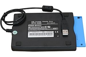 Yoidesu External Floppy Disk Reader USB, Portable Floppy Drive, 1.44M Neutral FDD Diskette Driver, Plug and Play, Portable Floppy Disk for MacOSX for WIN98SE,ME,2000,XP,7,8,10 for Notebook PC Desktop