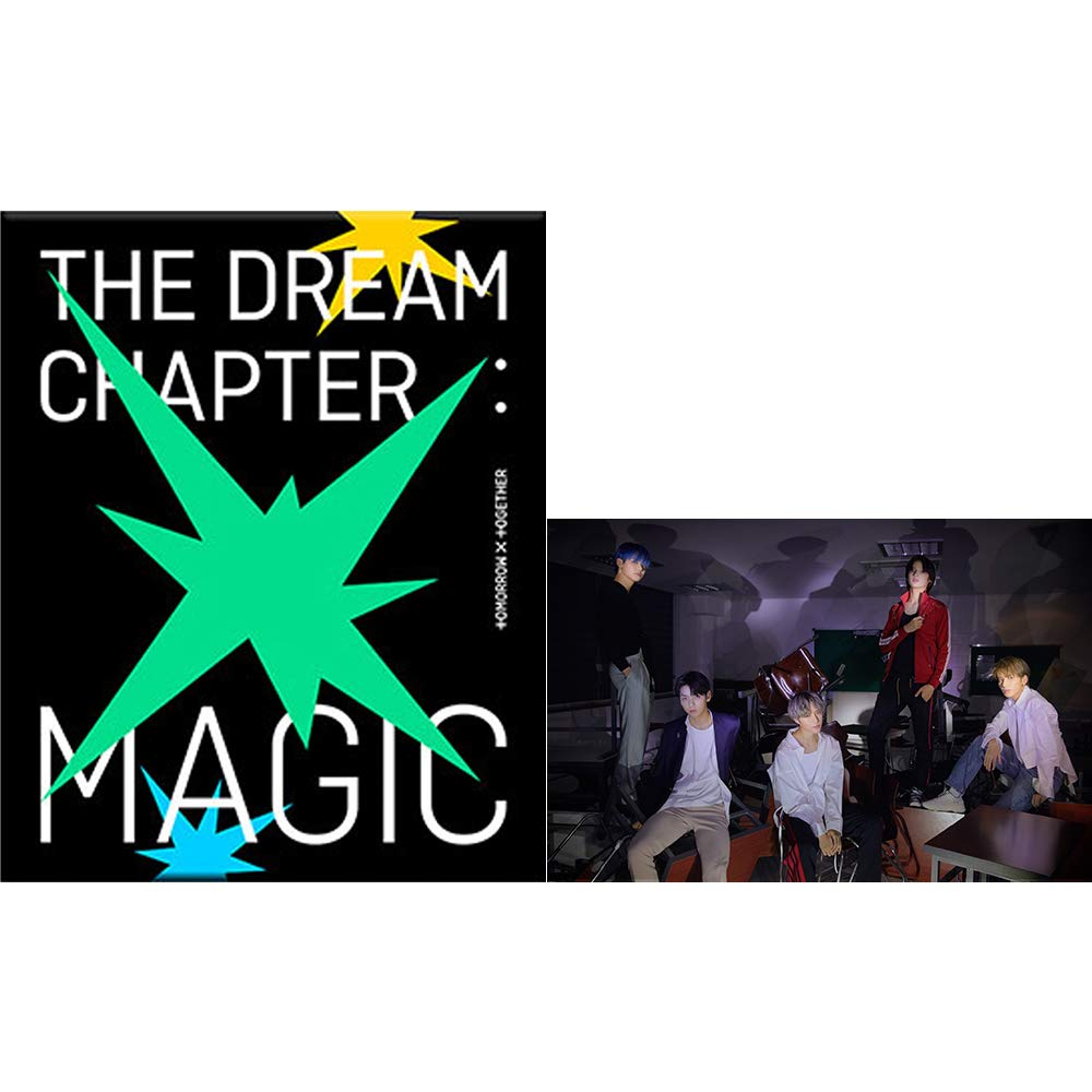 TXT The Dream Chapter : Magic Album Preorder (Arcadia Version) CD+Poster+Photobook+Photocard+Student ID Pad+Sticker Pack+Viewer Glasses+Gift (Extra 4 Photocards Set)
