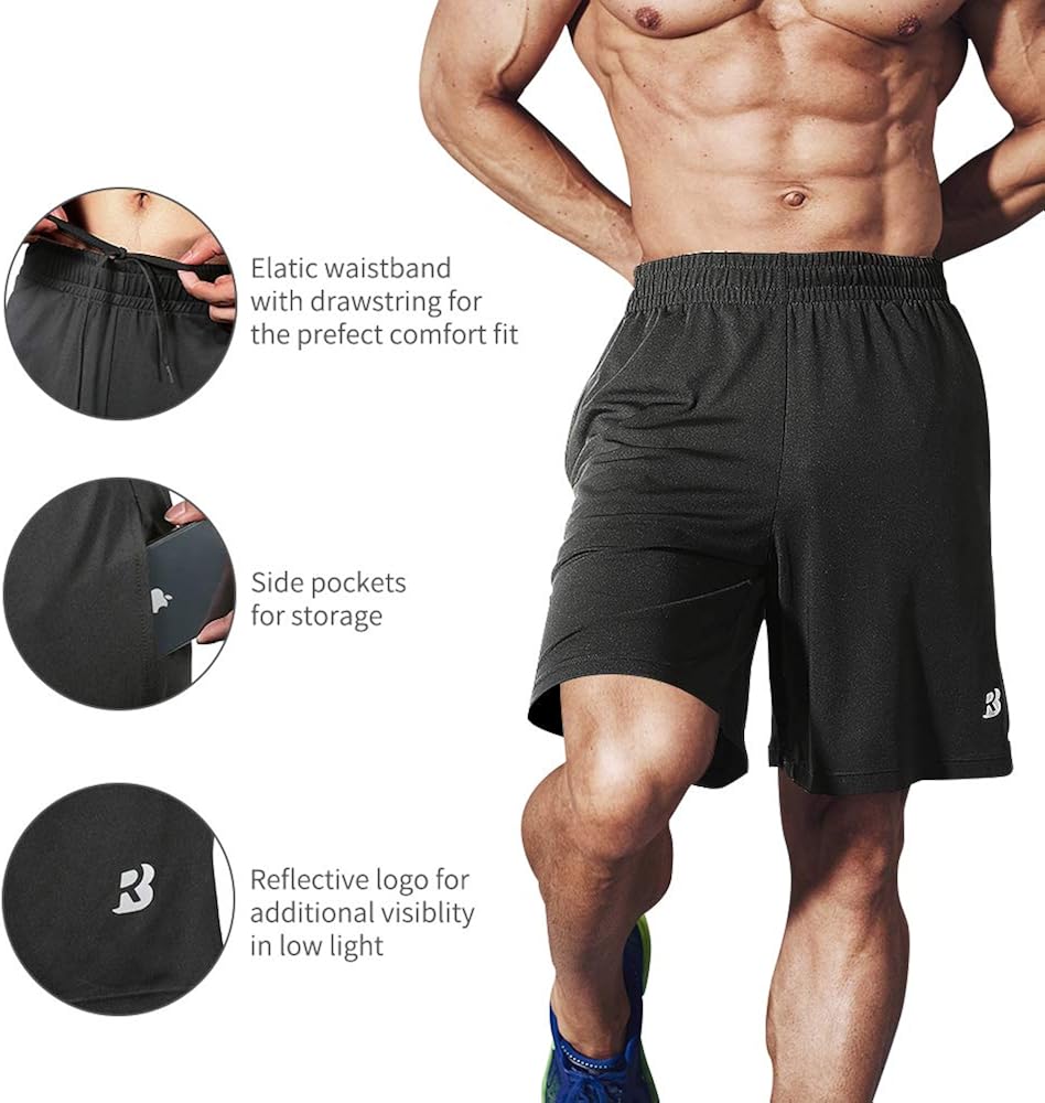 Roadbox Men's 7" Athletic Gym Shorts Running Basketball Shorts for Men Workout at  Men’s Clothing store