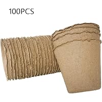 50 Stück Bio-Torftöpfe 8 Cm – Biologisch Abbaubare Anzuchttöpfe Aus Papier Für Samen & Sämlinge