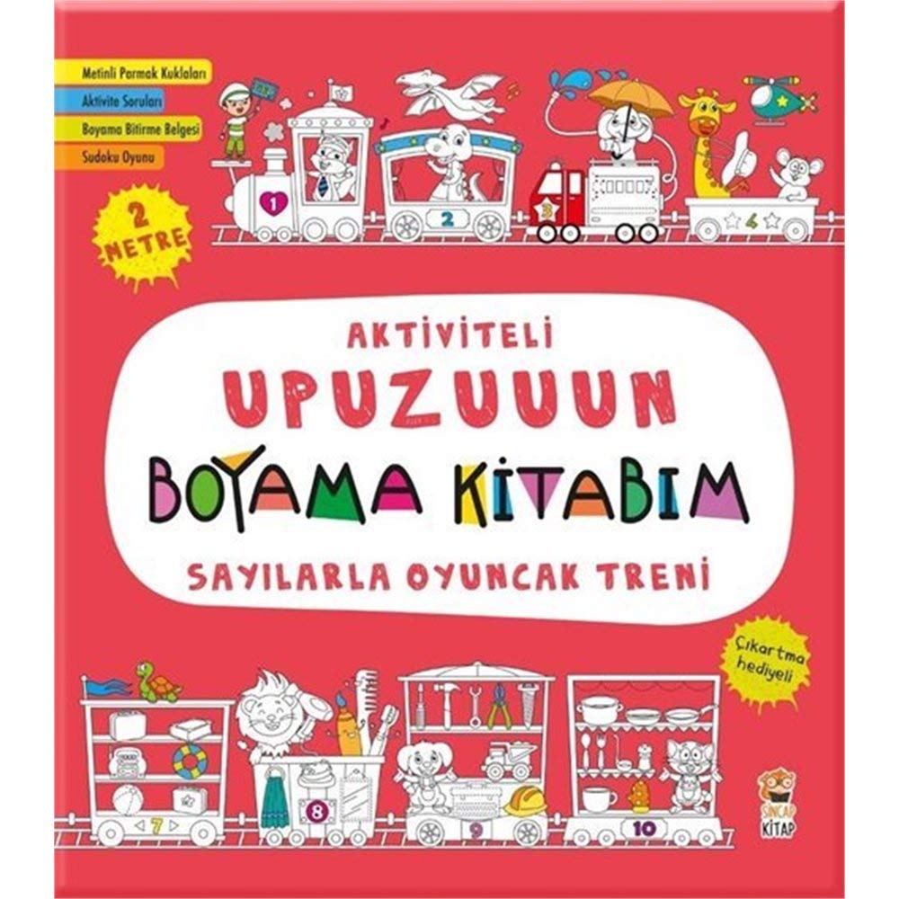 Sayilarla Oyuncak Treni Aktiviteli Upuzuuun Boyama Kitabim