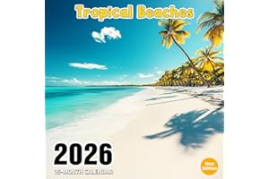Tropical Beaches 2026 Calendar: Sunlit shores and swaying palms for a year-round vacation
