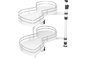 VADANIA Left Swing Pull Out Organizer for 32" Blind Corner Kitchen Cabinet, 2 Tiers Swing Tray, Soft Close, Left Handed Open