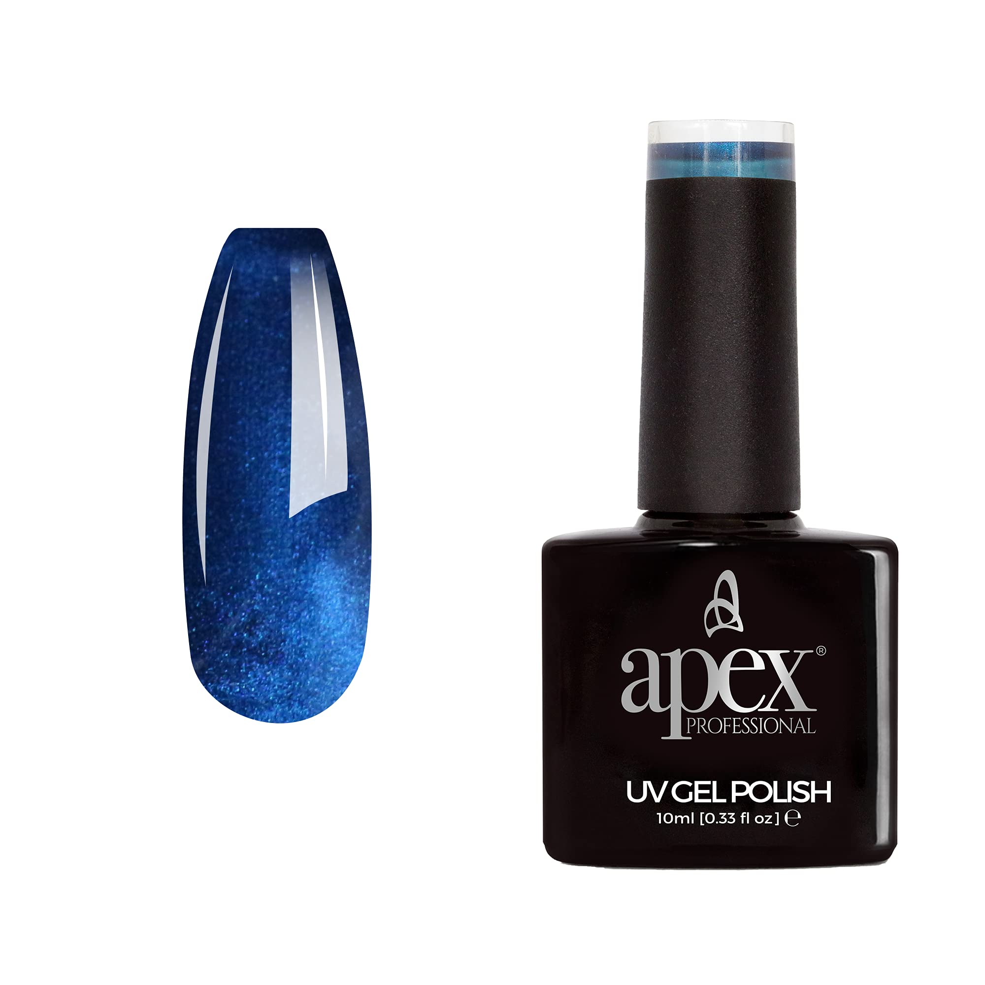 Apex® Professional Cats Eye Gel Nail Polish, Ocean Cats Eye [CE-03], Essentials Range, UV CFL/LED Soak-Off Gel Polish, 10ml