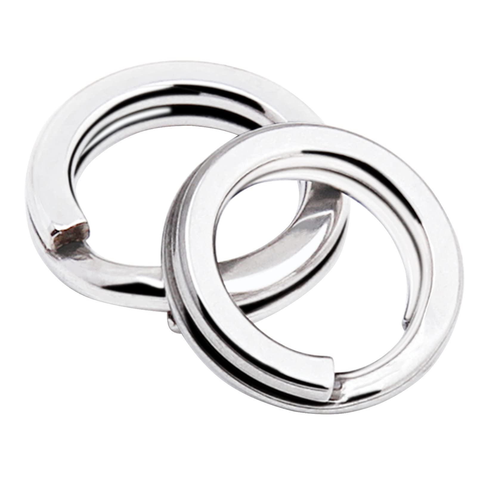 9Tong Stainless Steel Saltwater Fishing Rings - High Strength Split Ring Line Connector - Freshwater Loop - 100pcs - 72lbs