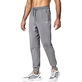 Hugut Men's Sweatpants Lightweight with Zipper Pockets Tapered Joggers Athletic Track Pants for Workout Running Training