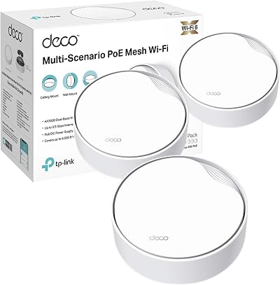 TP-Link Deco X50-PoE 3-Pack AX3000 Mesh WiFi 6 System with 2.5 GbE