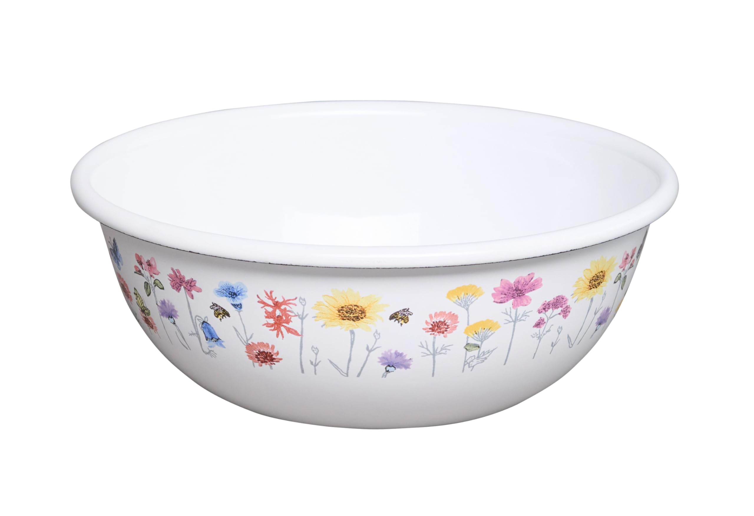 Riess, Flora 0304-070 Kitchen Bowl 16 cm Enamel LW16.5 x 16.5 x 6.1 cm Base Diameter 8.7 cm Weight 0.215 kg