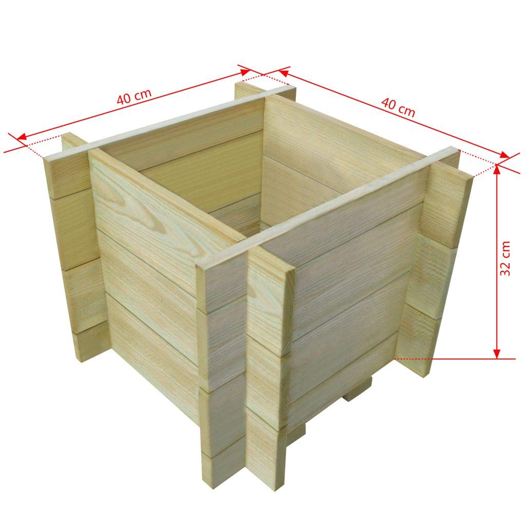 Decolla - Jardinera de Madera de Pino, 40 cm: Amazon.es: Hogar