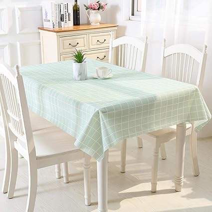Topashe Facile A Nettoyer Nappe Anti Taches Nappe Pvc Nappe Jetable Etanche Vert A 90 137cm Nappe Anti Taches Facile A Nettoyer Amazon Fr Cuisine Maison