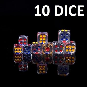 Resin and Plastic Dice Set Game Set Includes 10 Dice Unique Gifts Ideas